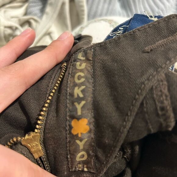 Y2K Lucky Brand Brown Low Rise Wide Leg Jeans - Picture 4 of 5